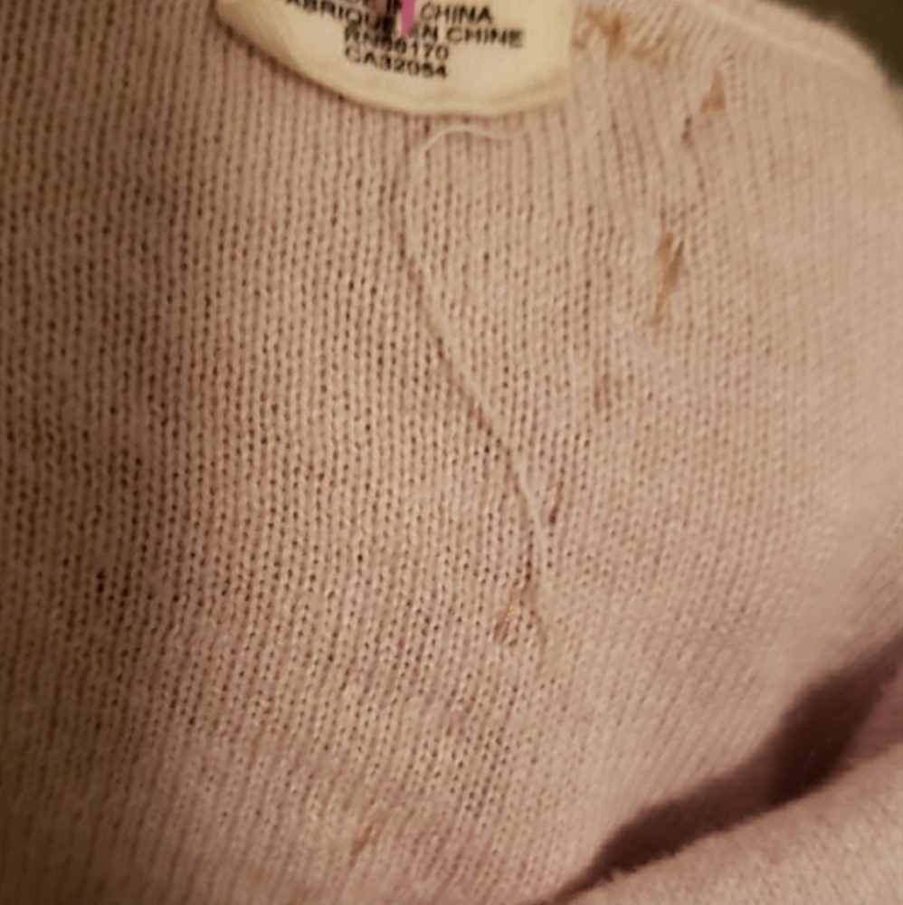 Anthropologie pinky Beige & Khaki Cowl Neck Sweater with Ruffle Detail - Picture 6 of 9